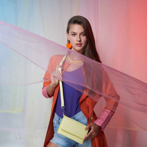 CROSS BAG & POCKET YELLOW - Copperchio