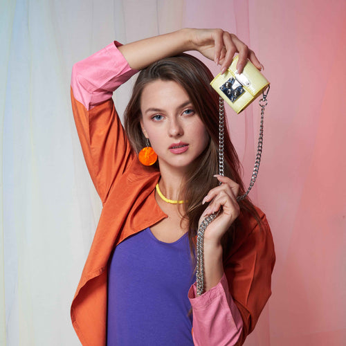 CROSS BAG & POCKET YELLOW - Copperchio