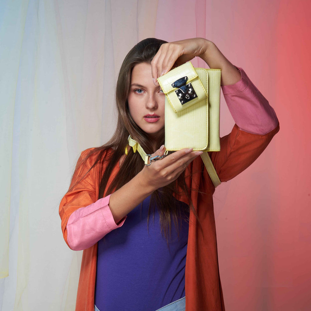 CROSS BAG & POCKET YELLOW - Copperchio