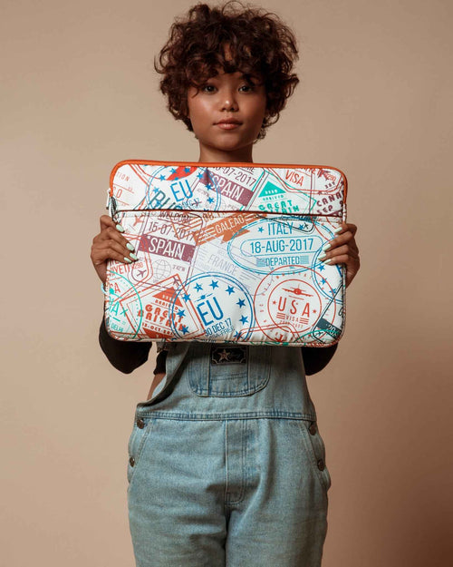 Light Stamps Laptop Sleeve - Copperchio
