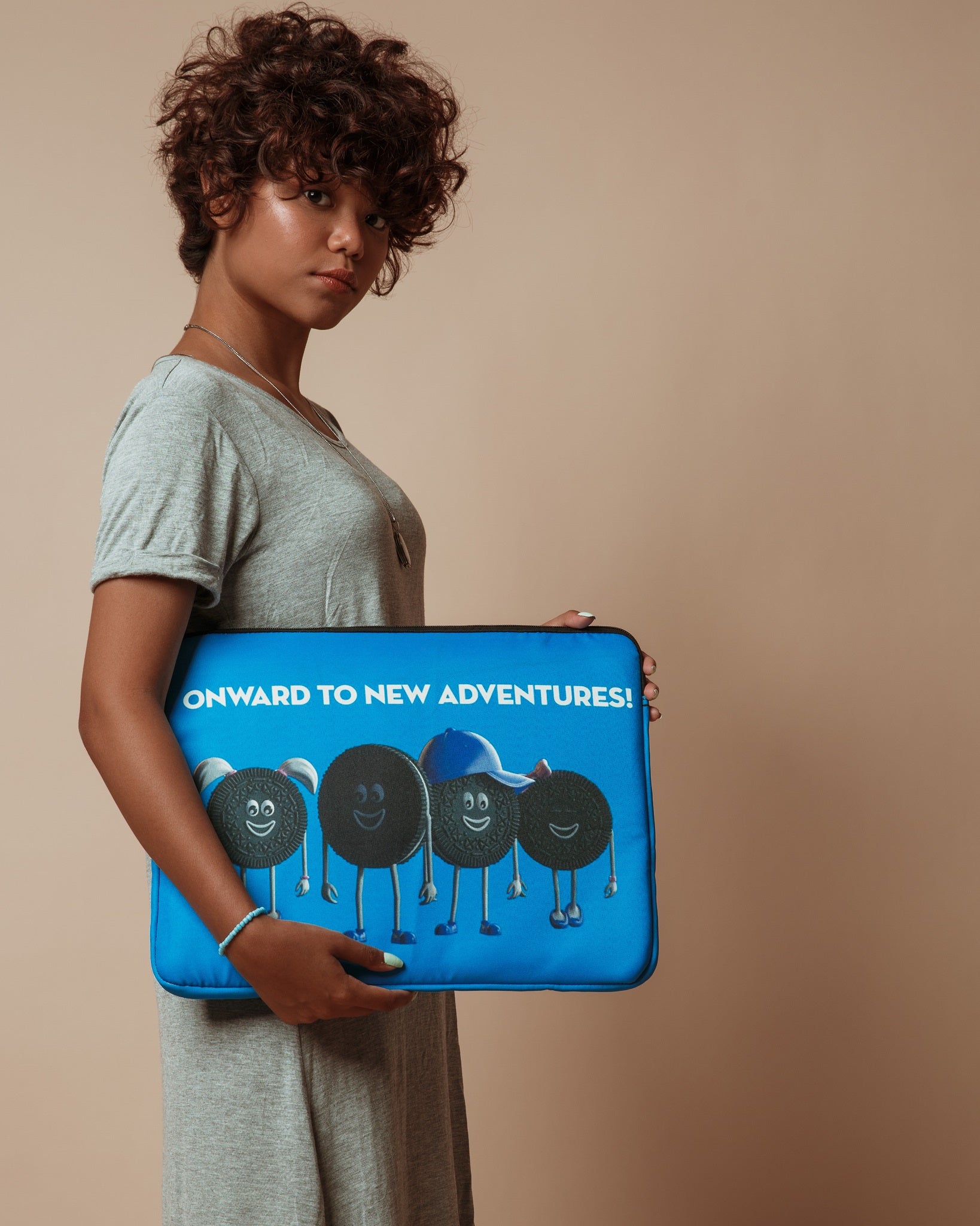 Baby Blue Oreo Laptop Sleeve