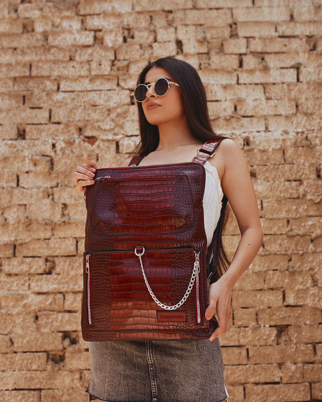 Dark Red Laptop Backpack