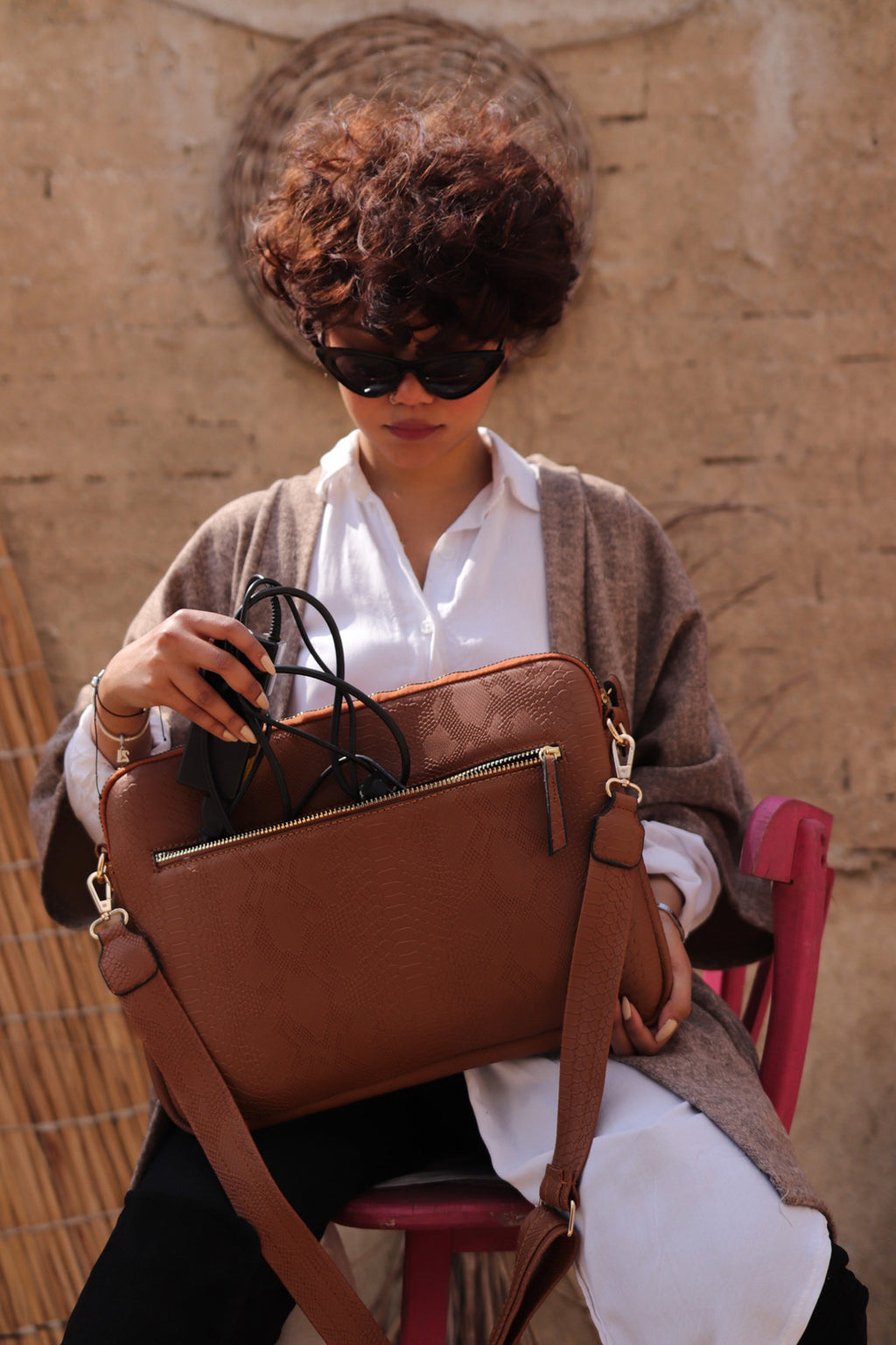 Camel Laptop Bag