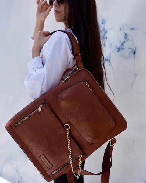 Camel Laptop Backpack - Copperchio
